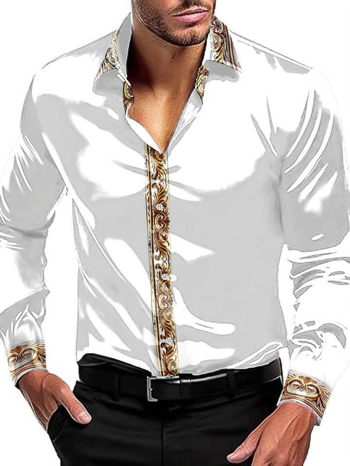 Vygantas - Elegant Patchwork Long Sleeve Shirt