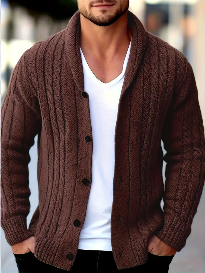 Hatem - Casual Long Sleeve Knitted Cardigan