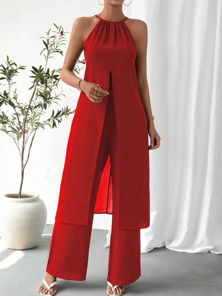 Eirini - Elegant Sleeveless Two Piece Set