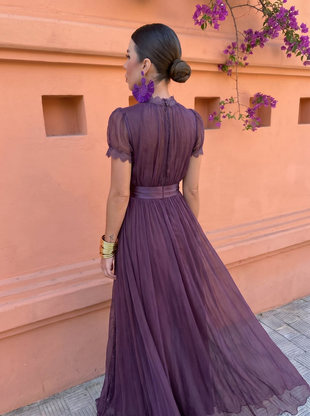 Eshley - Vintage Chiffon Maxi Dress
