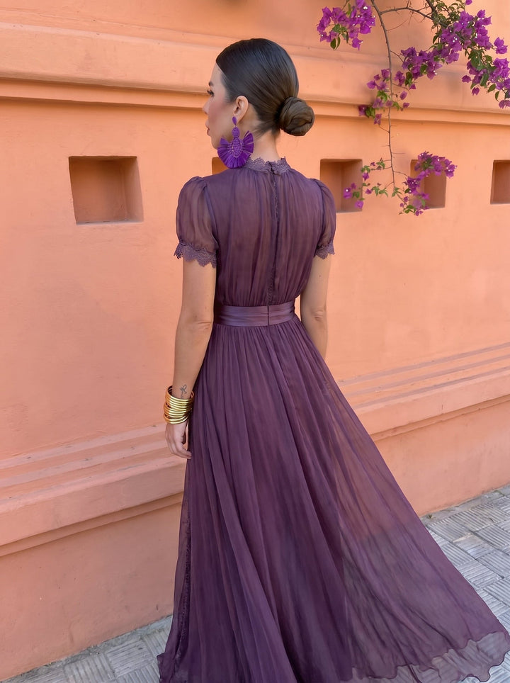 Eshley - Vintage Chiffon Maxi Dress