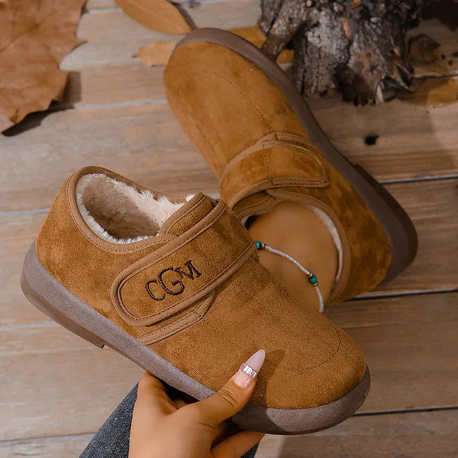 Althilana - Faux Fur Shoes With Adjustable Strap