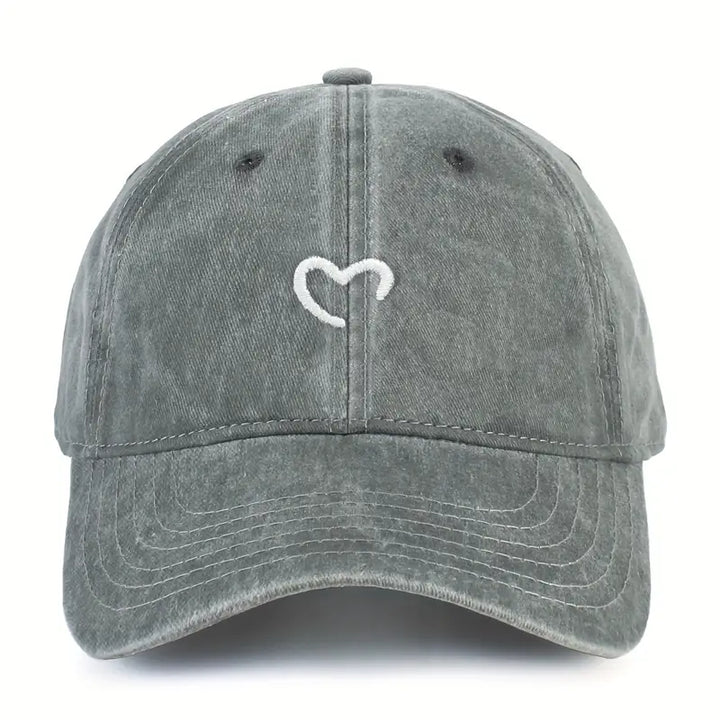 Marlia - Embroidered Heart Stitched Cap