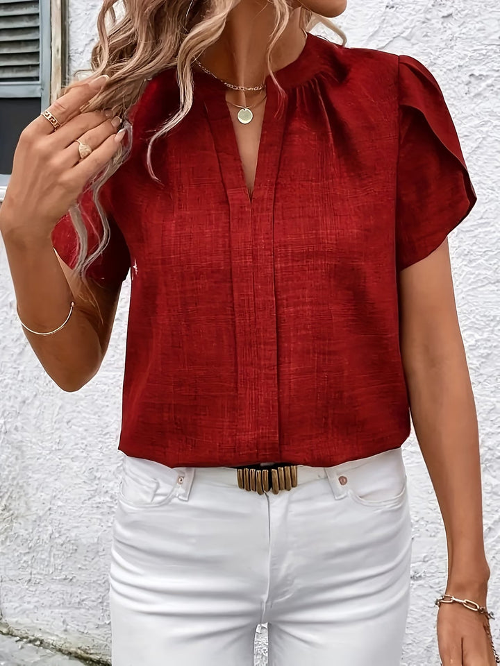 Kacey - Short Sleeve V-Neck Shirt