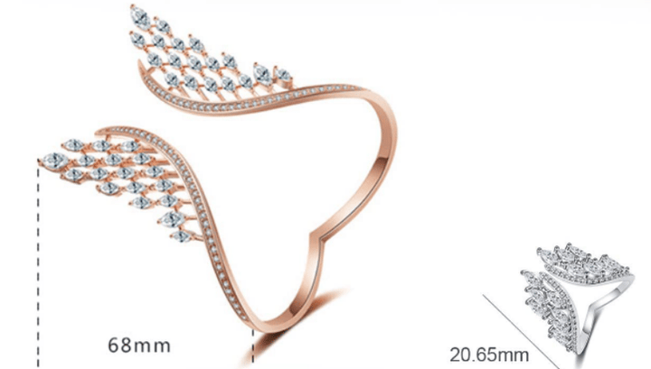 Evita - Angel Wings Bracelet and Ring