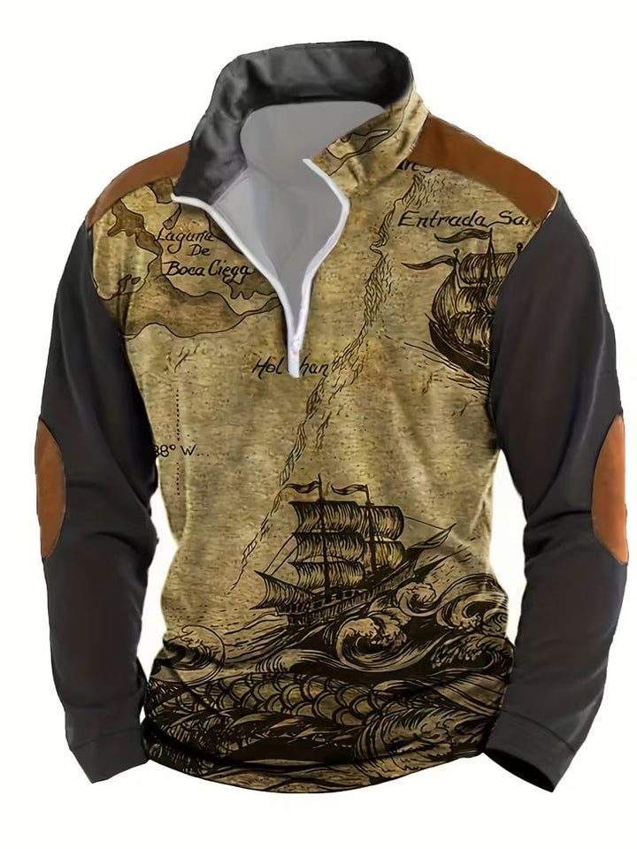 Didier - Vintage Pirate Ship 3D Print Sweatshirt