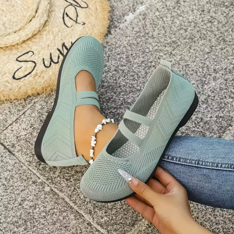 Kethryn - Mary Jane Knit Slip On Shoes