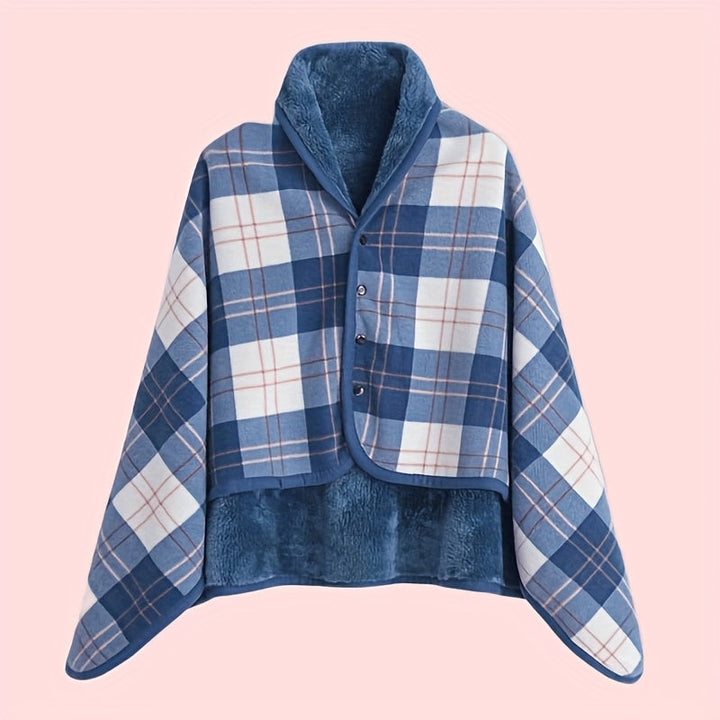 Emilette - Winter Plaid Wearable Blanket Shawl