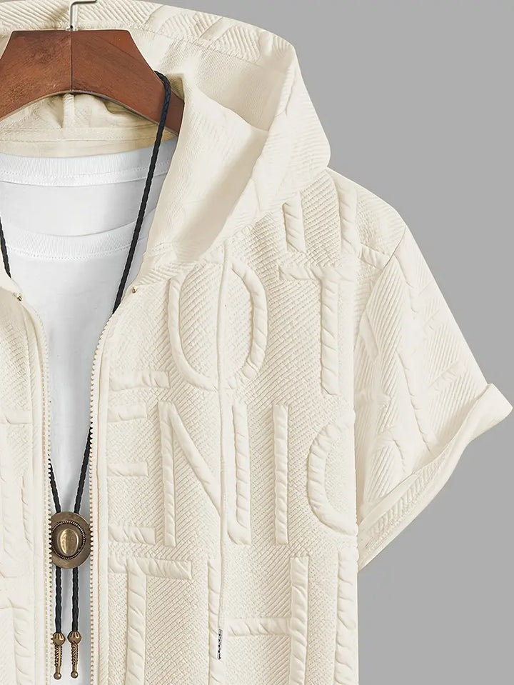 Henryk - Elegant Short Sleeve Hooded With Zipper