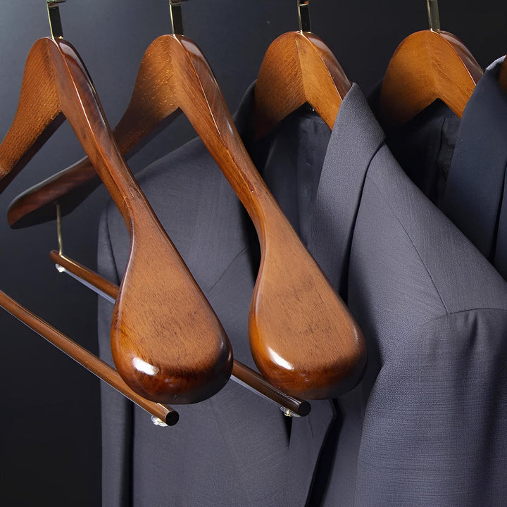 OakHaven - Classic Wooden Suit Hangers