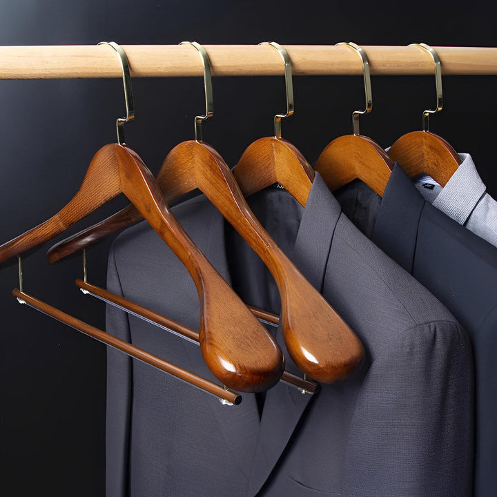 OakHaven - Classic Wooden Suit Hangers