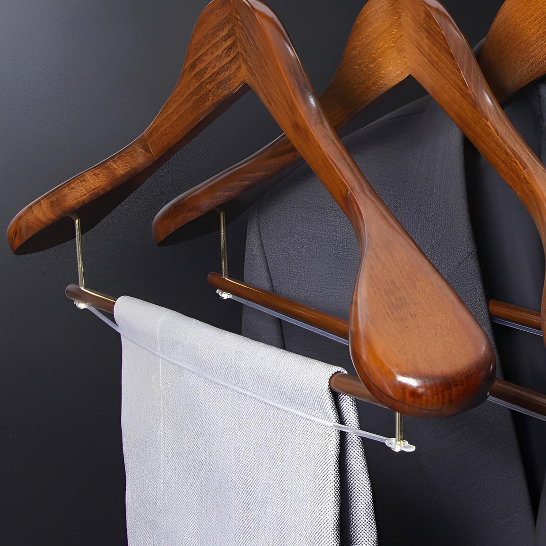 OakHaven - Classic Wooden Suit Hangers