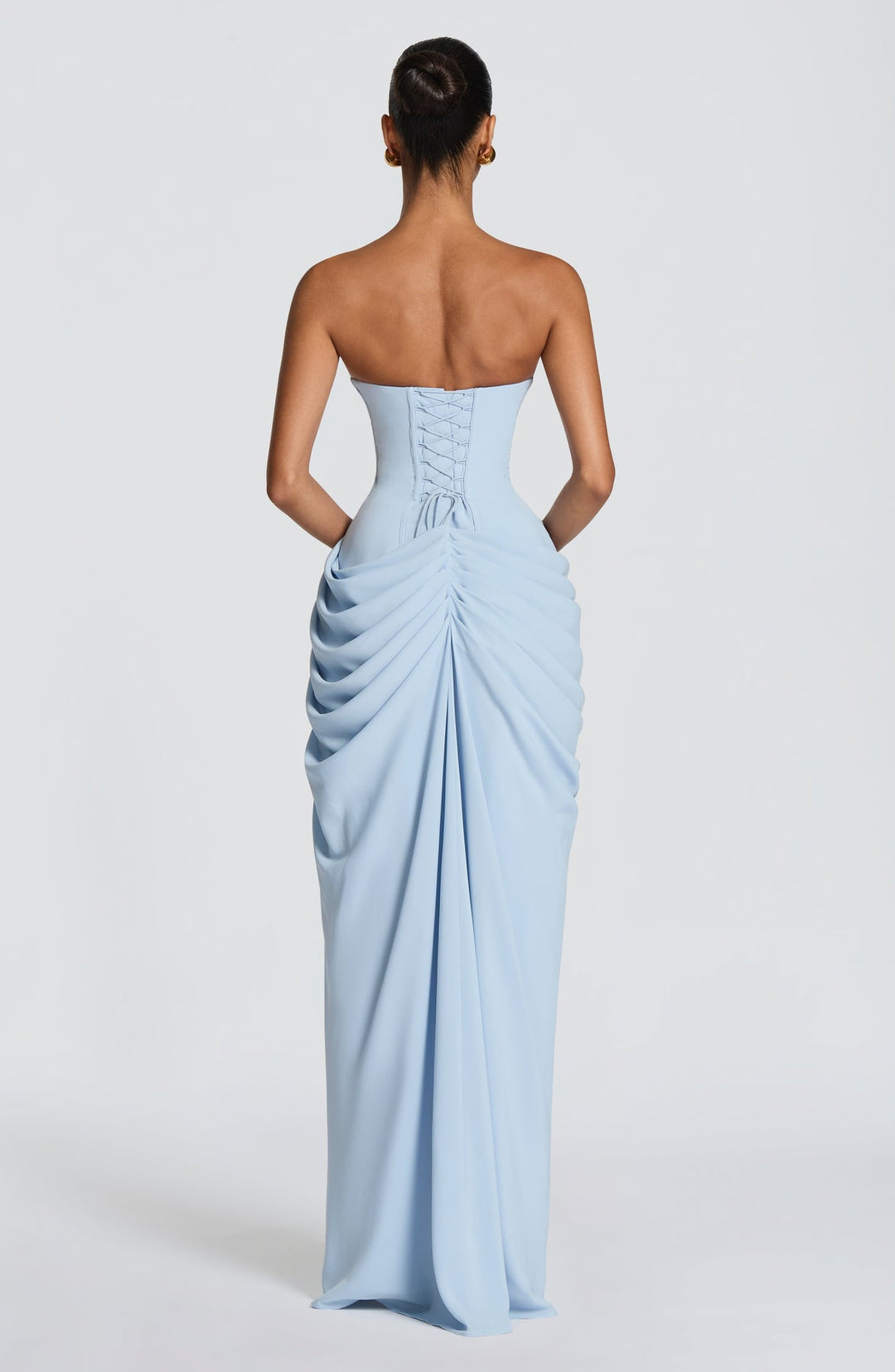 Sabrina - Strapless Sculptural Split Maxi Dress