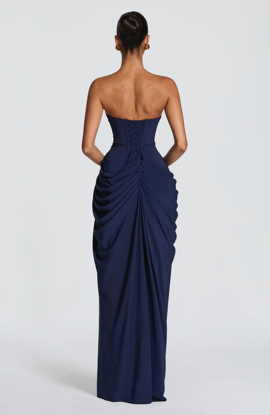Sabrina - Strapless Sculptural Split Maxi Dress
