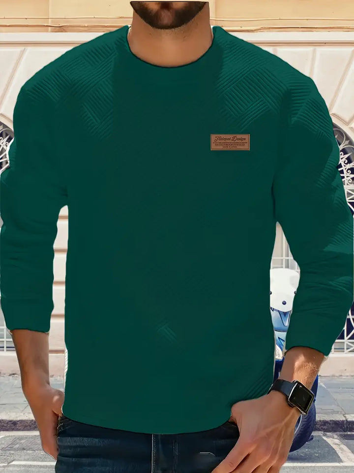 Malinga - Casual Geometric Pattern Sweatshirt With Long Sleeve