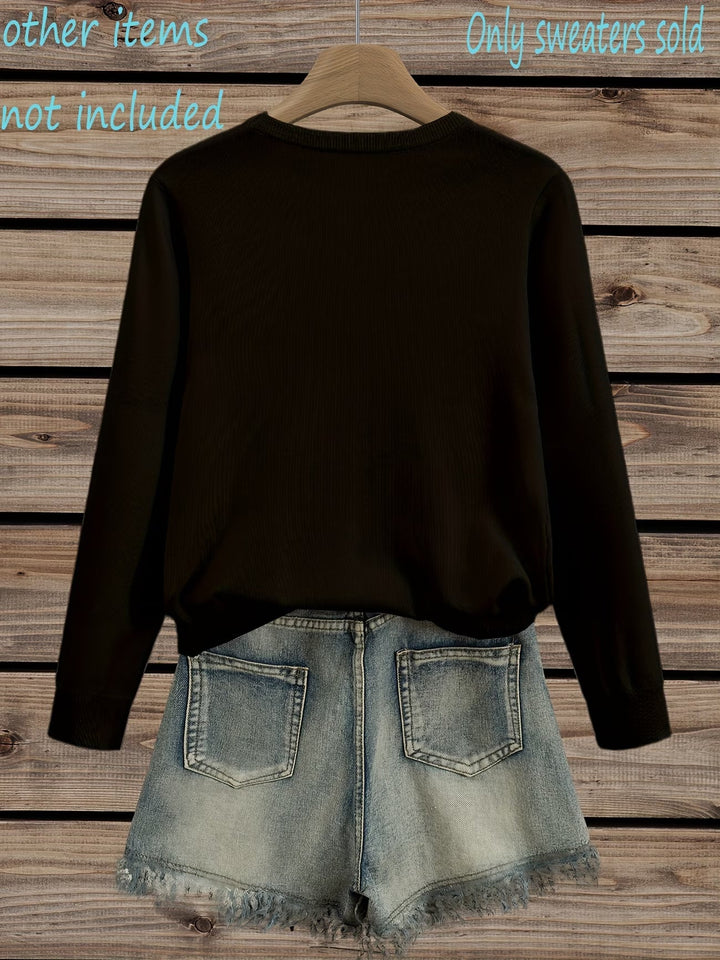 Adelurella - Elegant Long Sleeve Sweater