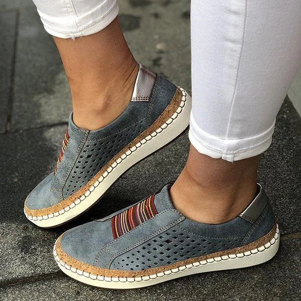 Emelina - Vintage Denim Slip On Orthopedic Shoes