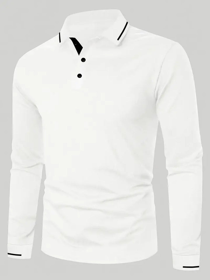 Karunaratne - Stylish Long Sleeve Polo Shirt