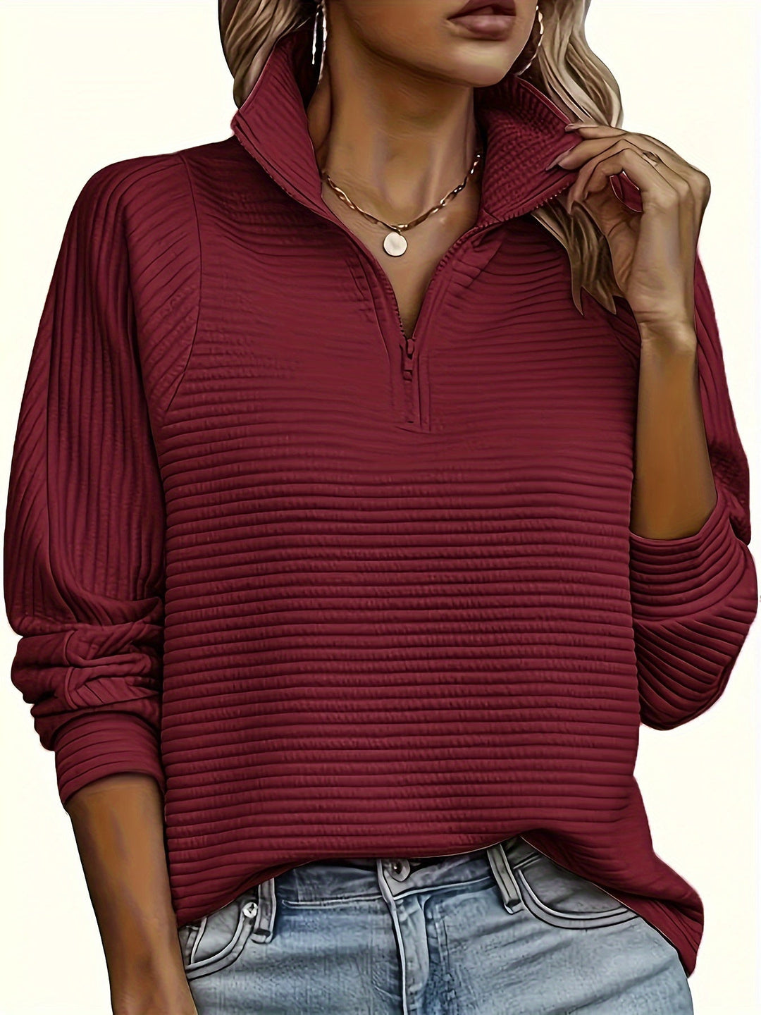 Marthe - Knitted Sweater With Zipper