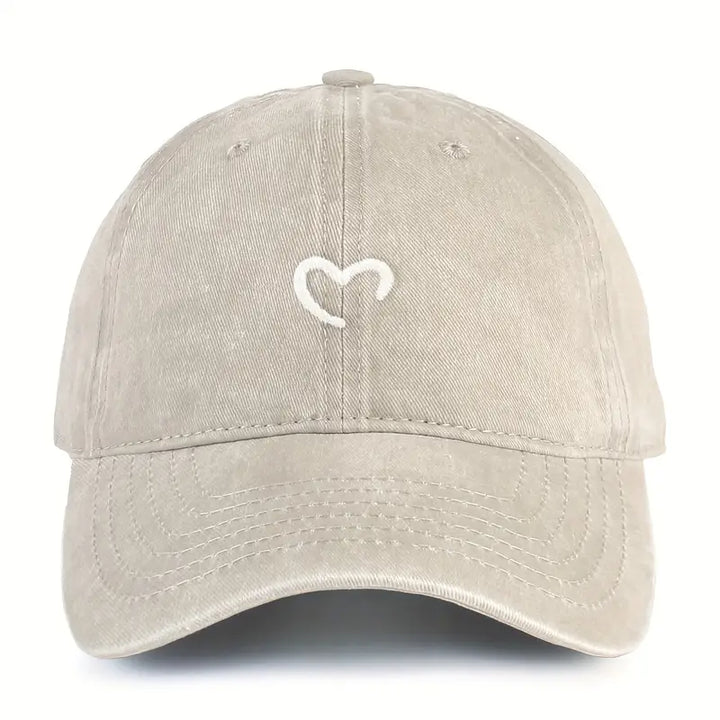 Marlia - Embroidered Heart Stitched Cap