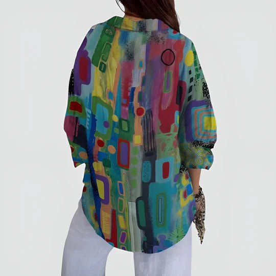 Maja - Blouse With Colorful Design