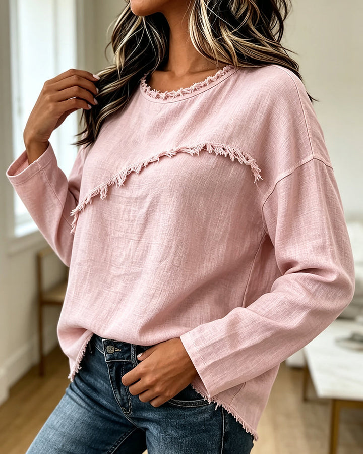 Myrtle - Irregular Round Neck Blouse
