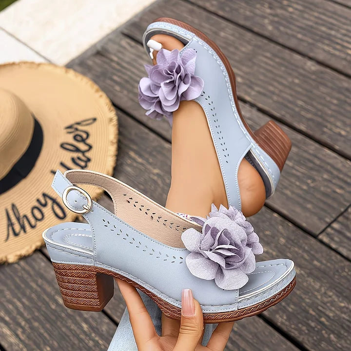 Gayanthi - Stylish Floral Chunky Heel