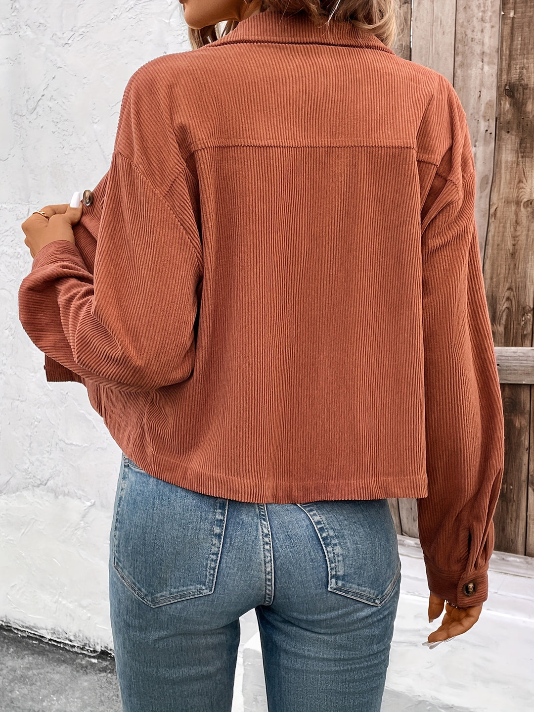 Nichola - Long Sleeve Jacket With Button Up