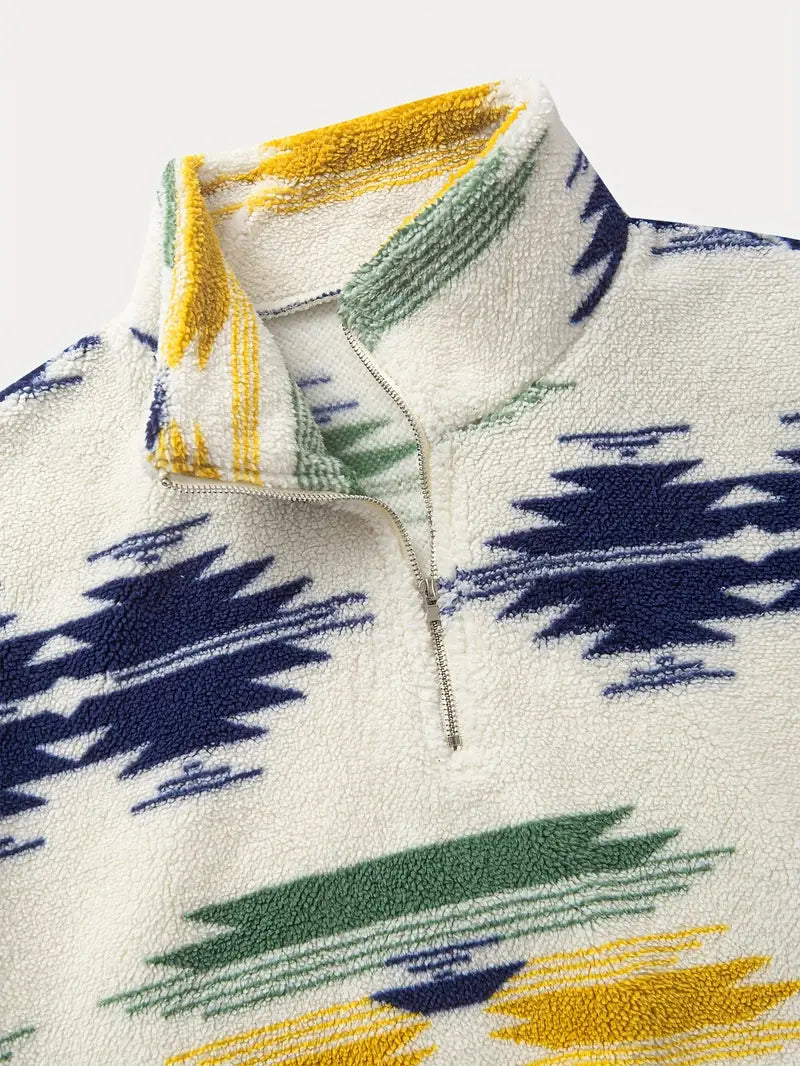 Clinton - Half Zipper And Stand Collar Sweatshirt