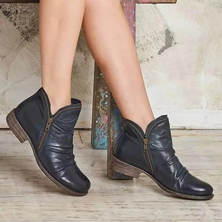 Lianella - Orthopedic Ankle Boots With Zipper