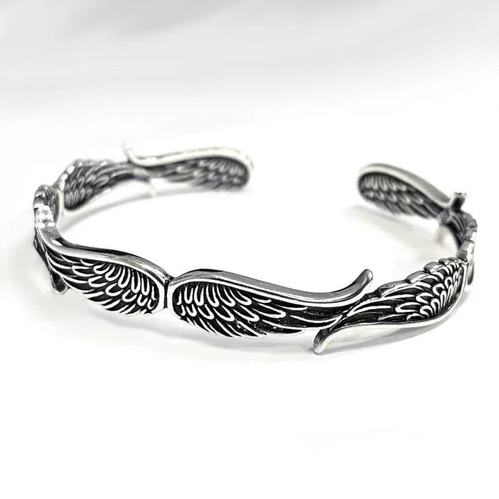 Maynard - Silver Vintage Angel Wings Bracelet