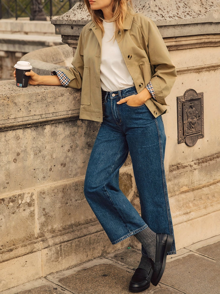 Gwenina - Plaid Single-Breasted Jacket