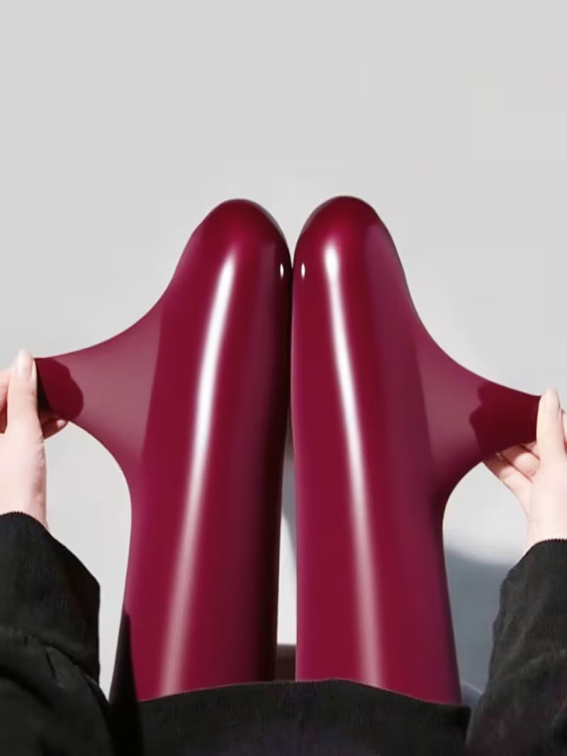 Bekah - High Shine Stretch Footed Tights