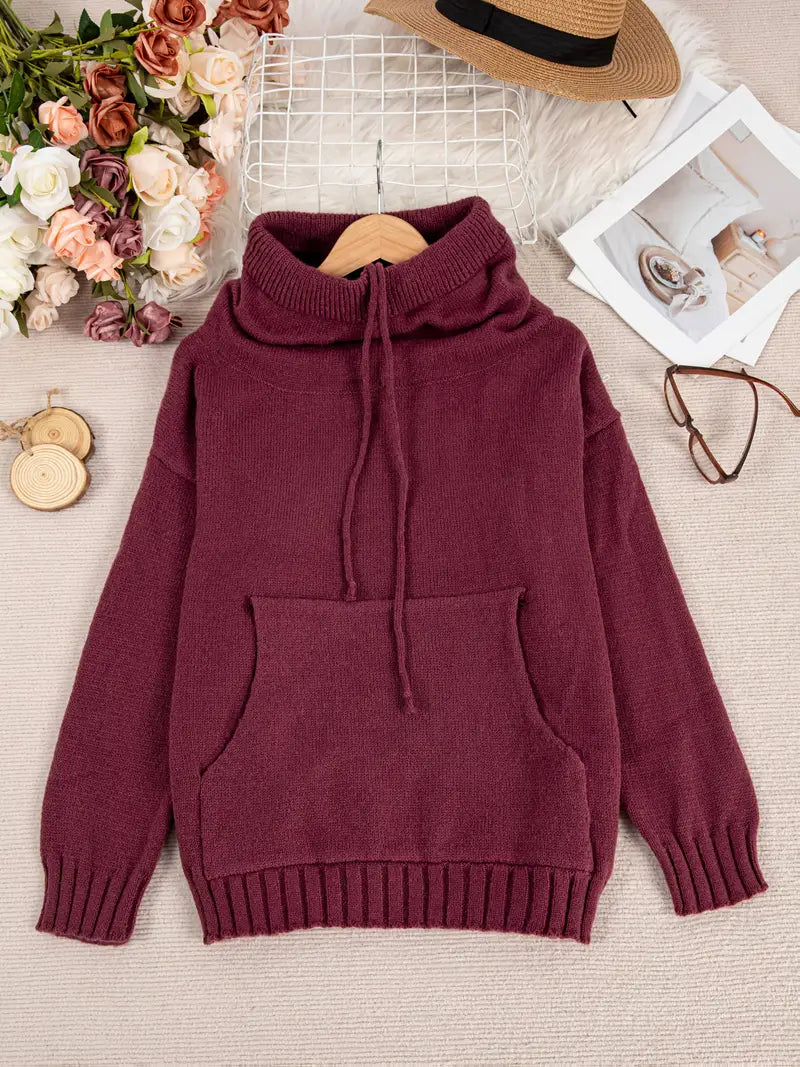 Natala - Knitted Sweater With Kangaroo Pocket