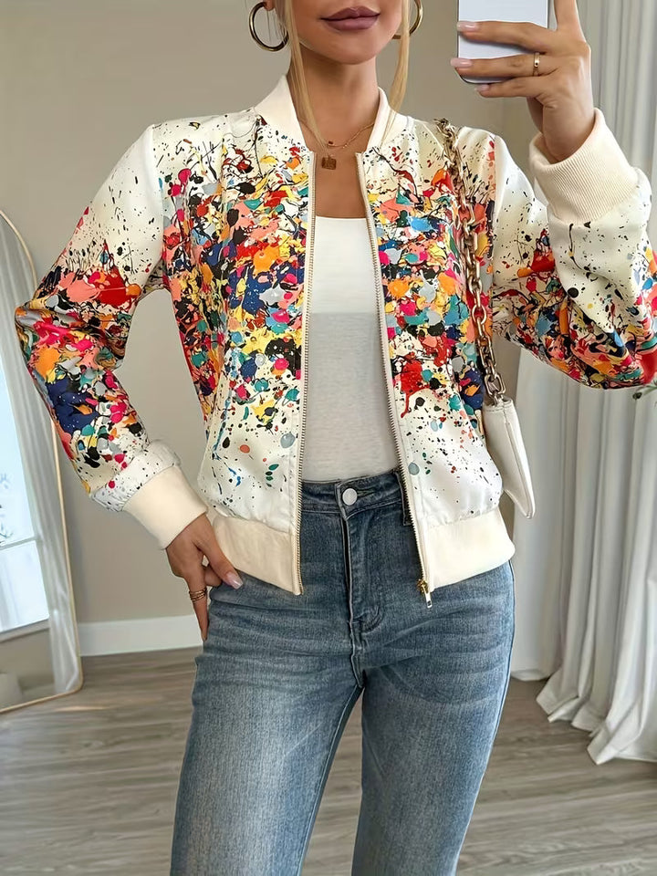Deloova - Vibrant Tie-Dye Print Jacket