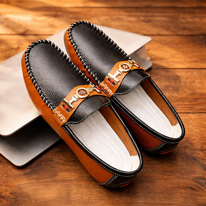 Manuel - Modern Two-Tone Leather Loafers