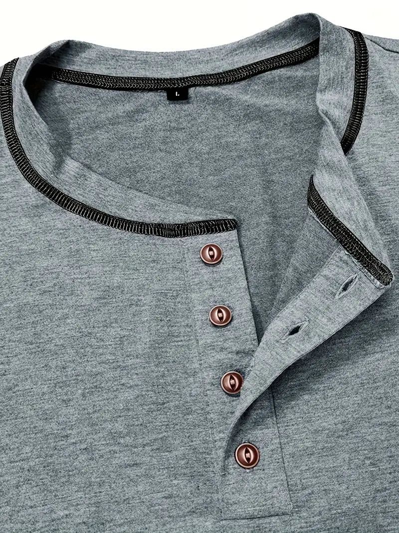 Orazio - Short Sleeve T Shirt With Button