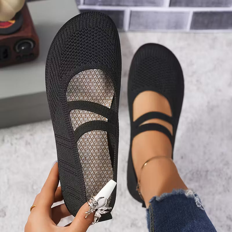 Kethryn - Mary Jane Knit Slip On Shoes