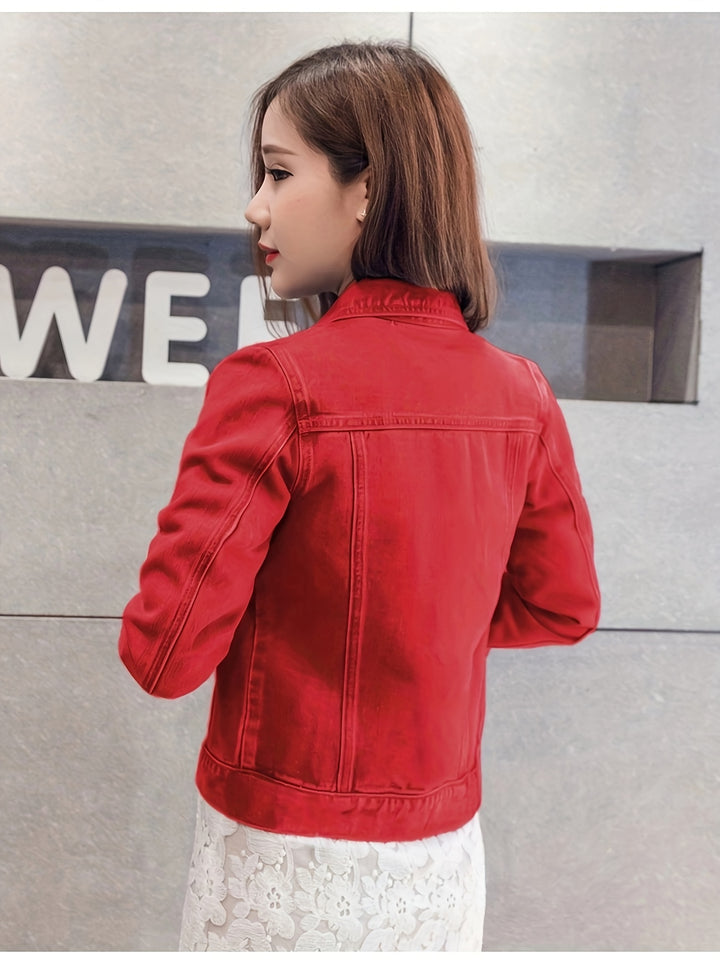 Rosalyn - Boho Style Short Sleeve Denim Jacket