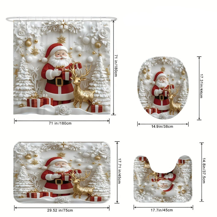MerryBath - Holiday Bath Mats & Shower Curtains