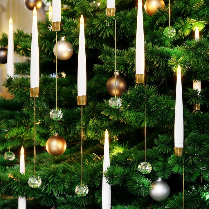 TreeLume - Christmas Tree Led Candles With Crystal Ball Hook