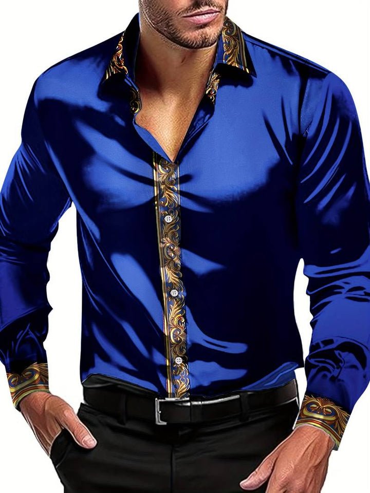Vygantas - Elegant Patchwork Long Sleeve Shirt
