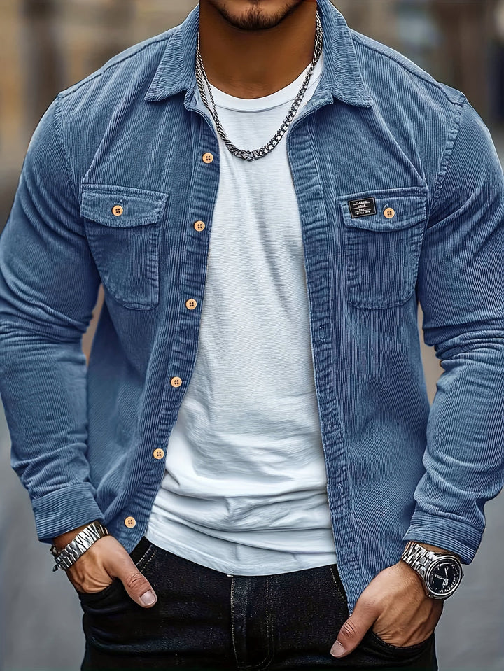 Felipe - Casual Corduroy Button Down Shirt