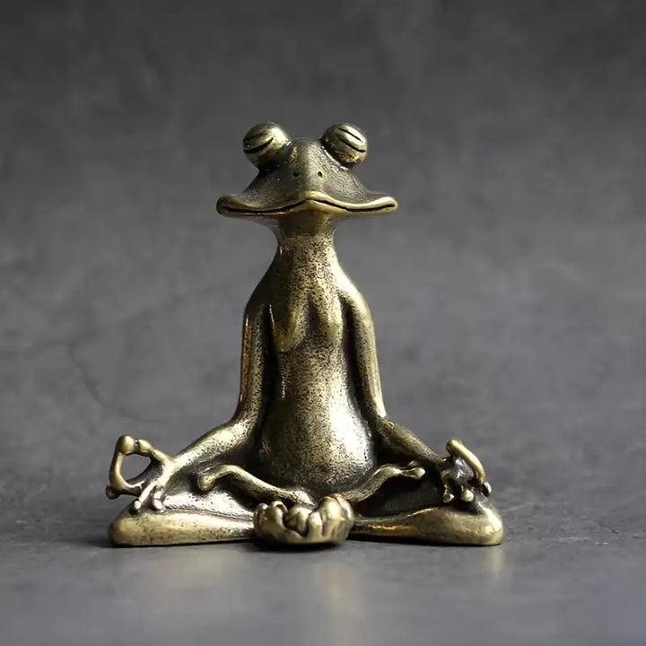 Meditoad - Elegant Metal Frog Incense Holder