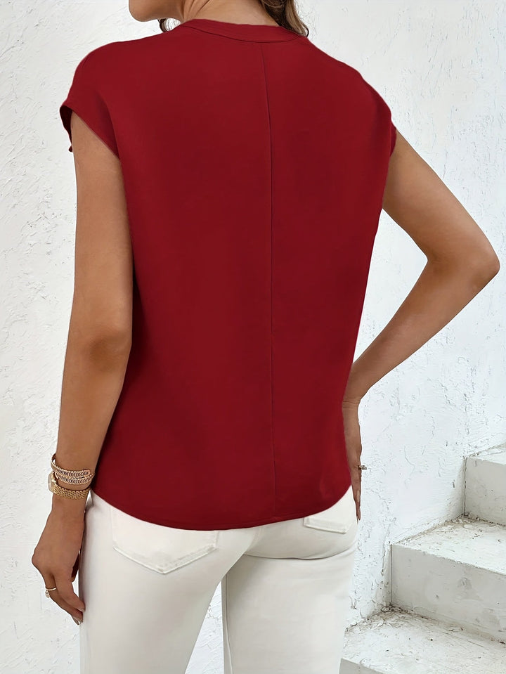 Marquita - Summer Casual Short Sleeve Shirt With Pockets