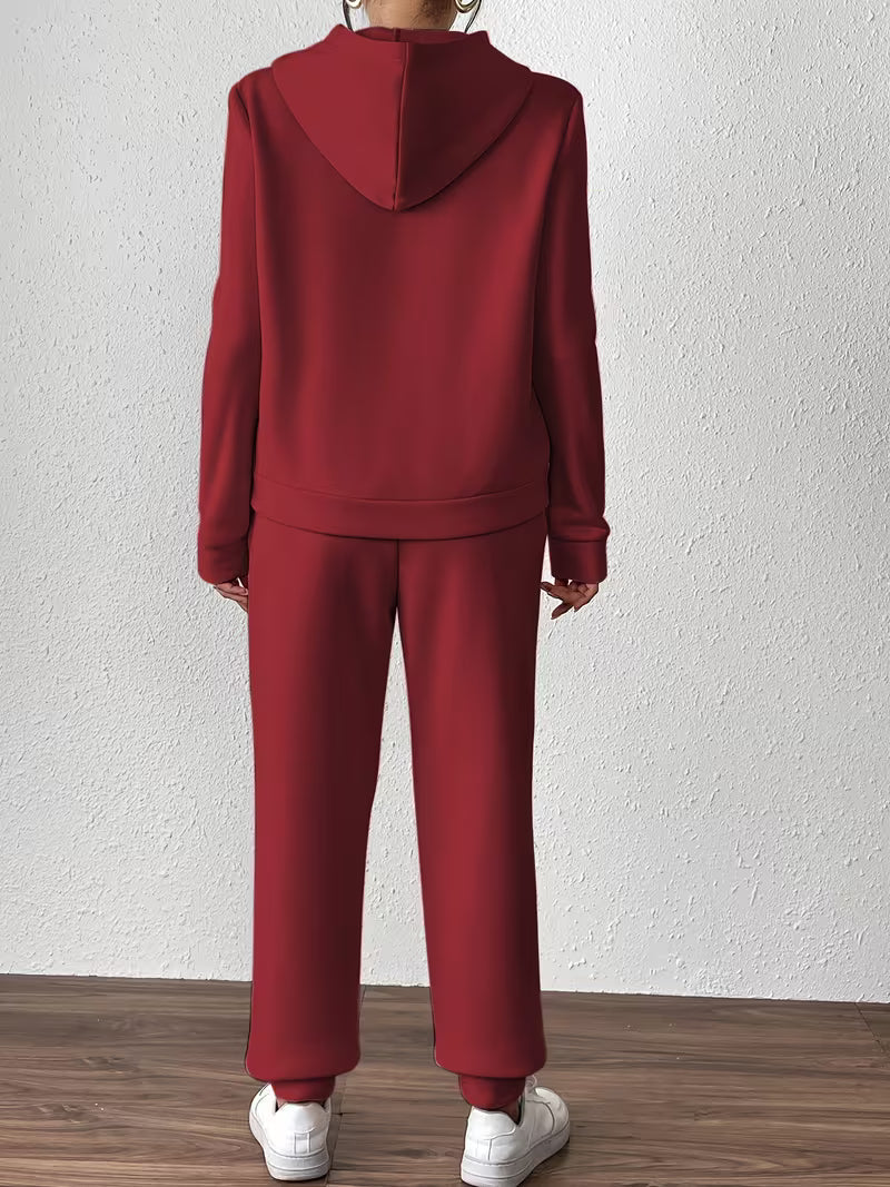 Kiarora - Pearl-Embellished Hooded Two-Piece Set