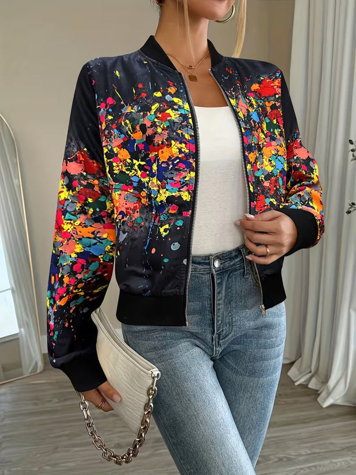 Deloova - Vibrant Tie-Dye Print Jacket