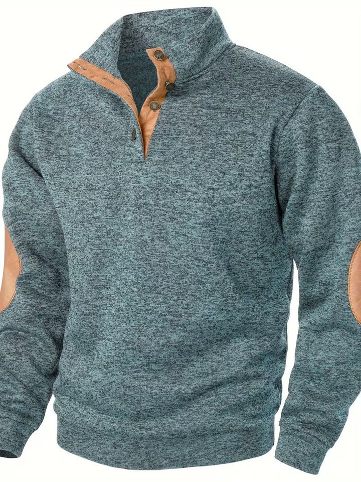 Quilener - Stand Collar Long Sleeve Sweatshirt