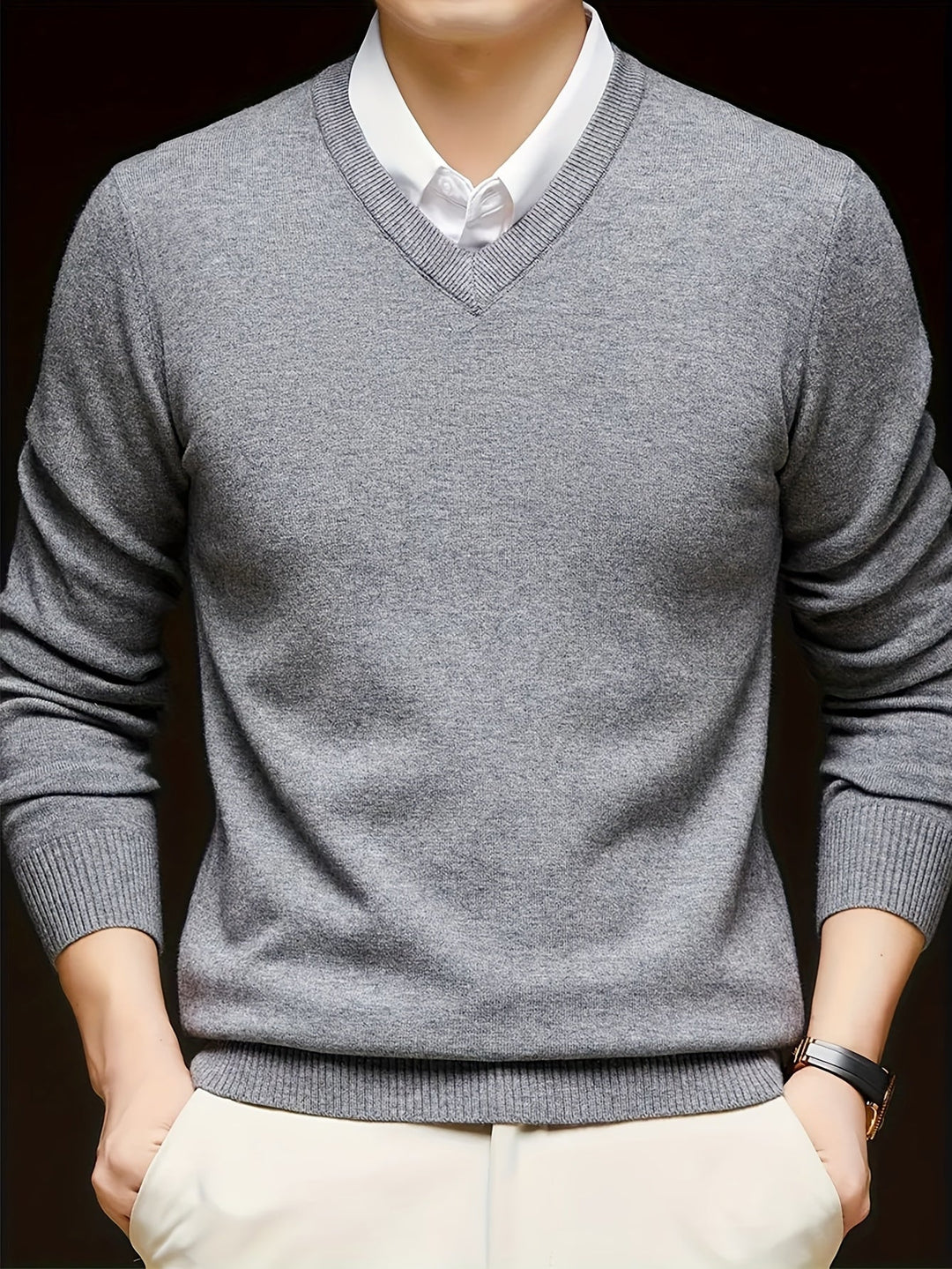 Viterax - Cross Border V-Neck Knitted Sweater