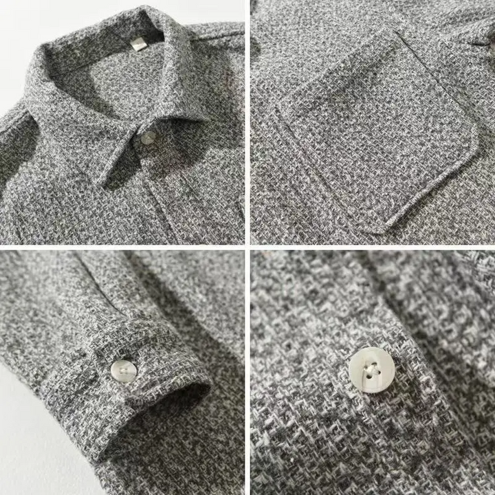Steve - Casual Cashmere Button-Up Shirt